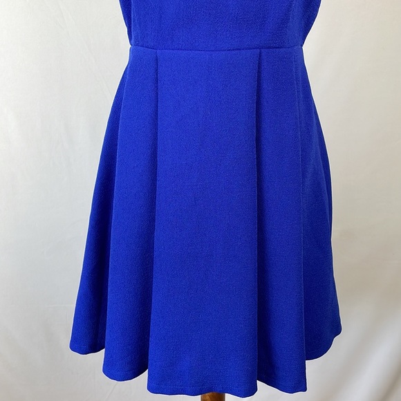 Lulu's Blue Fit and Flare Sleeveless Dress with Open Back - Size Medium - Picture 4 of 17